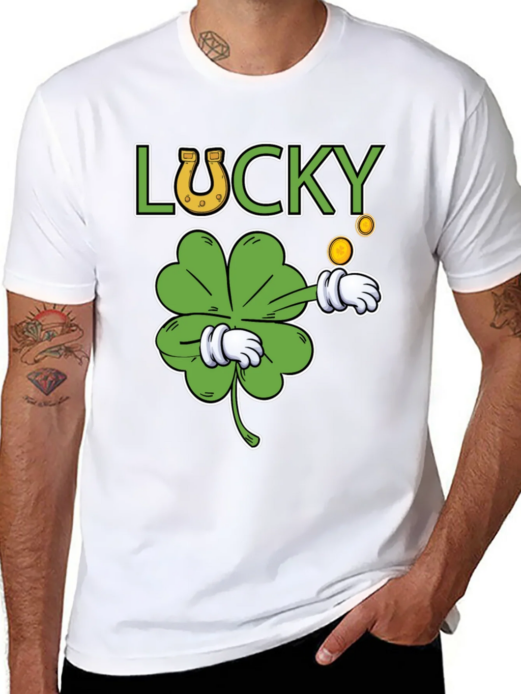 Lucky Clover Graphic T-Shirt - St. Patricks Day Tee product image 7