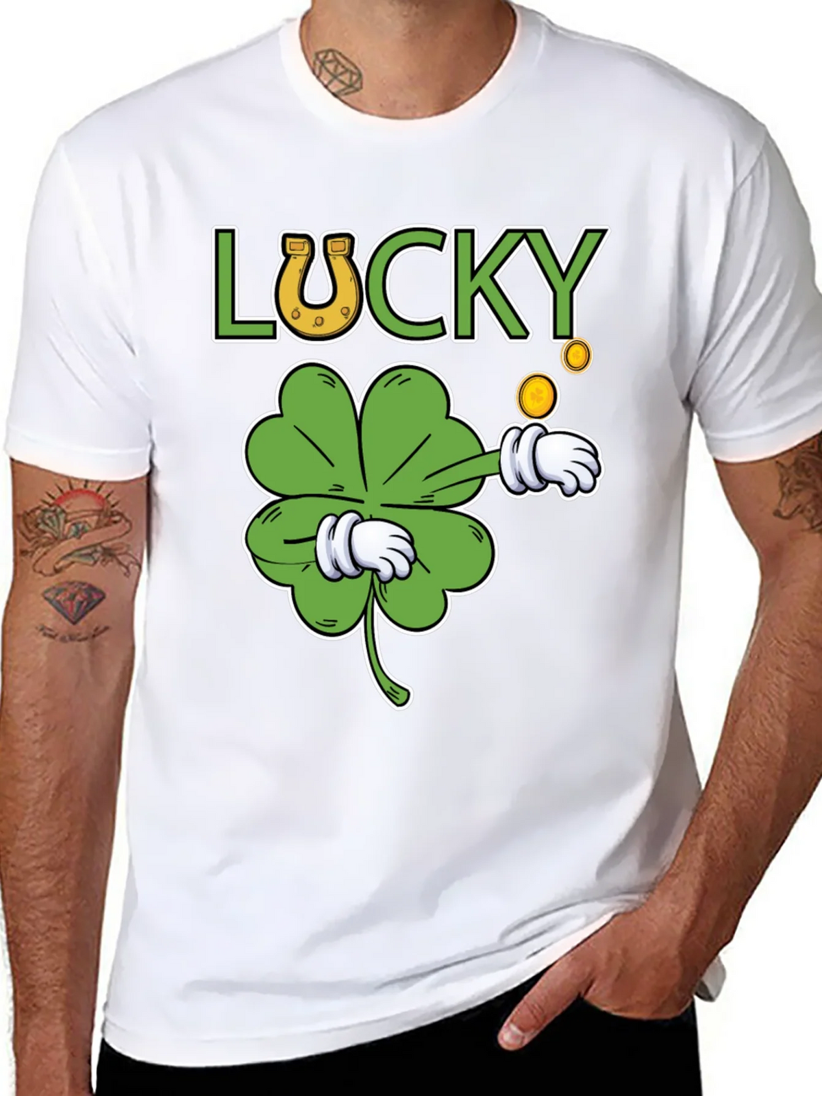 Lucky Clover Graphic T-Shirt - St. Patricks Day Tee product image 7