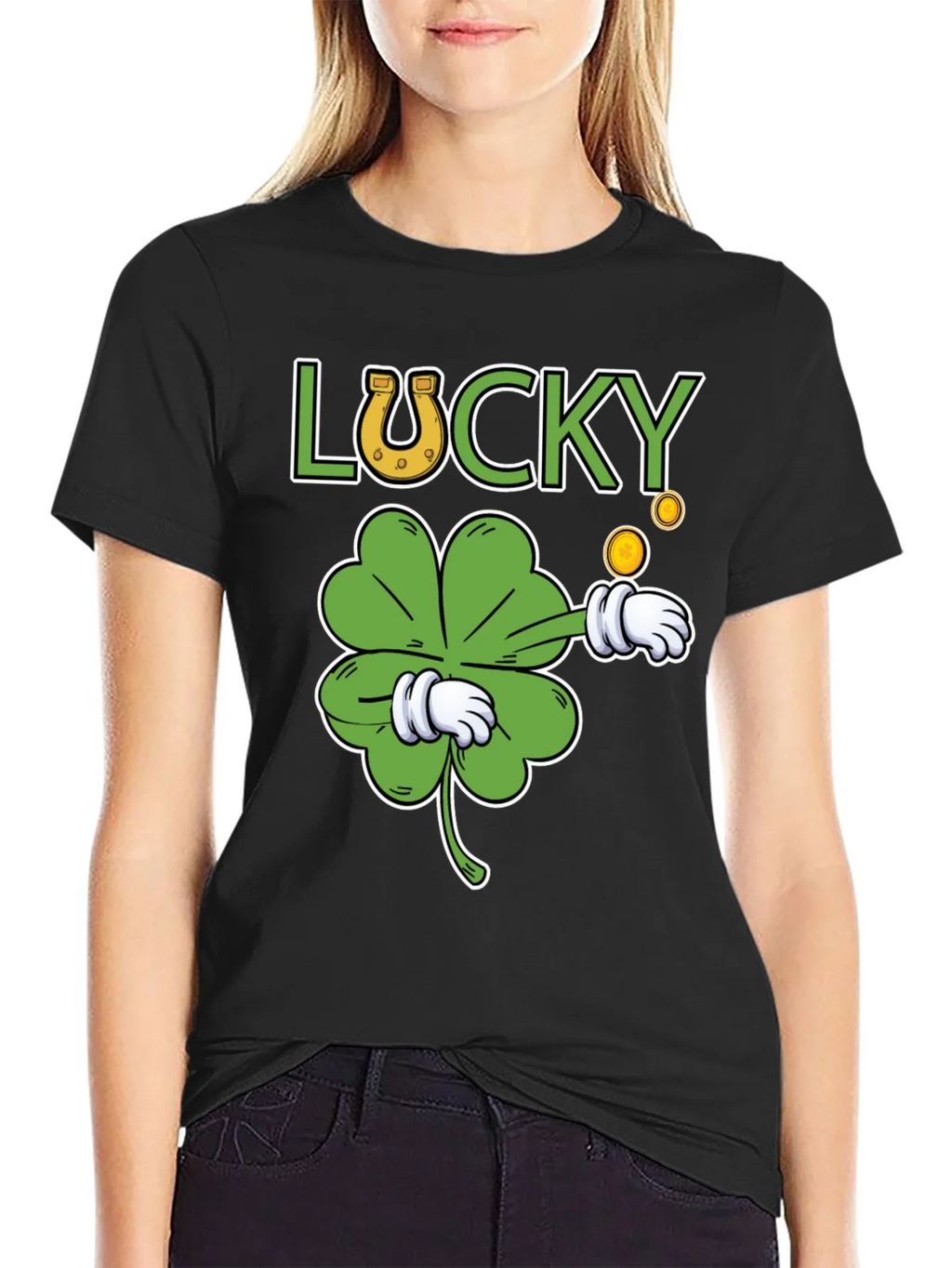 Lucky Clover Graphic T-Shirt - St. Patricks Day Tee product image 2