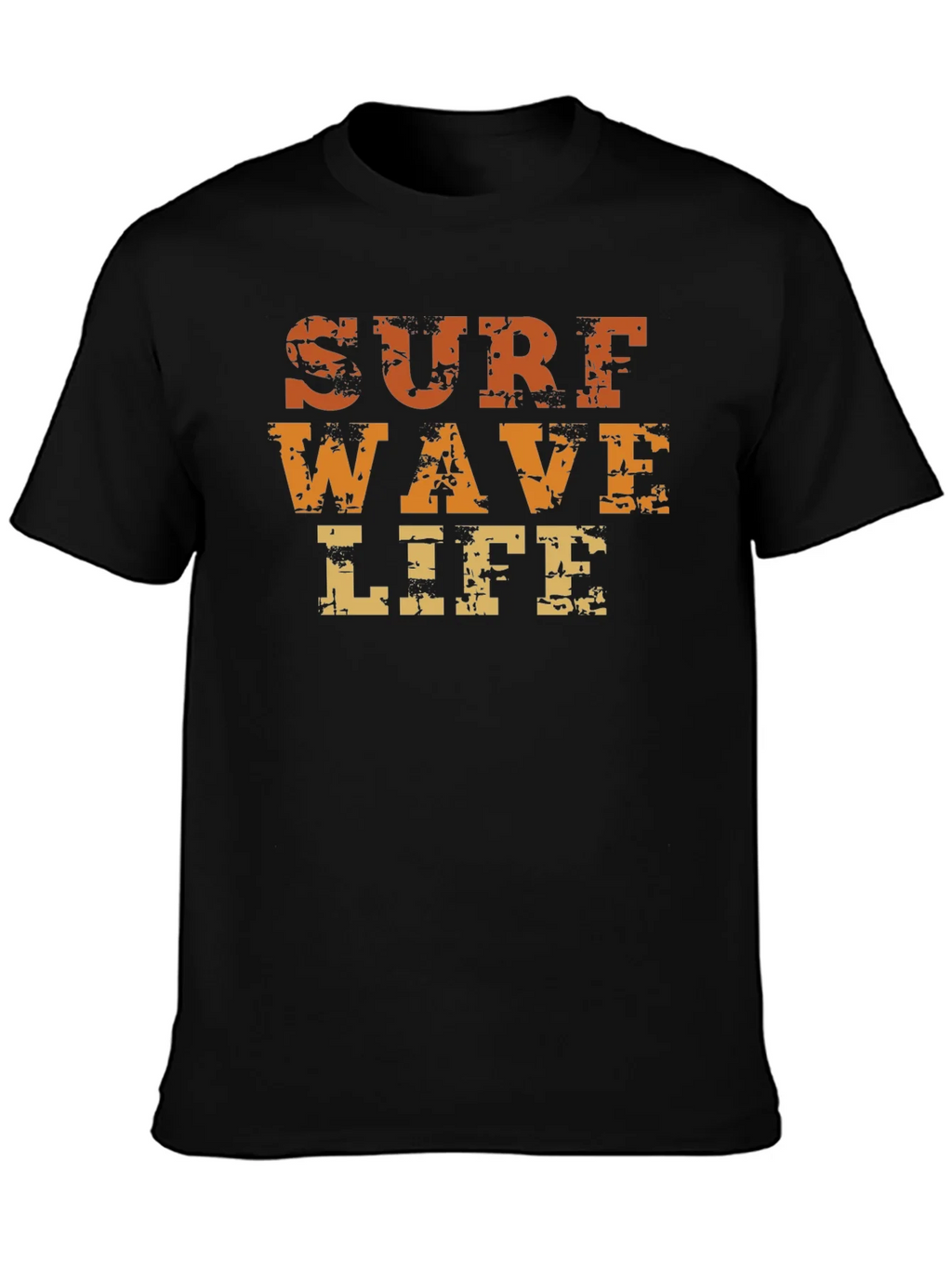 Surf Wave Life Graphic Print Black T-Shirt product image 3