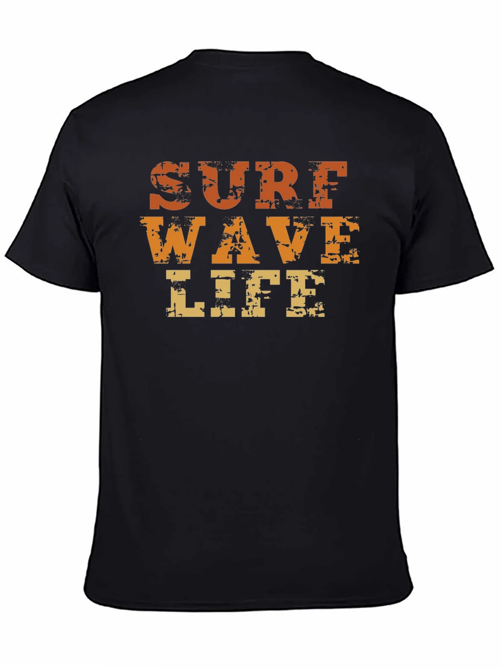 Surf Wave Life Graphic Print Black T-Shirt product image 4