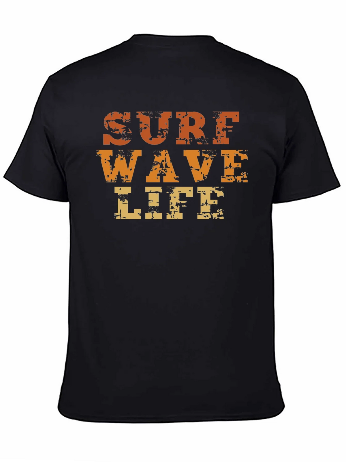 Surf Wave Life Graphic Print Black T-Shirt product image 4