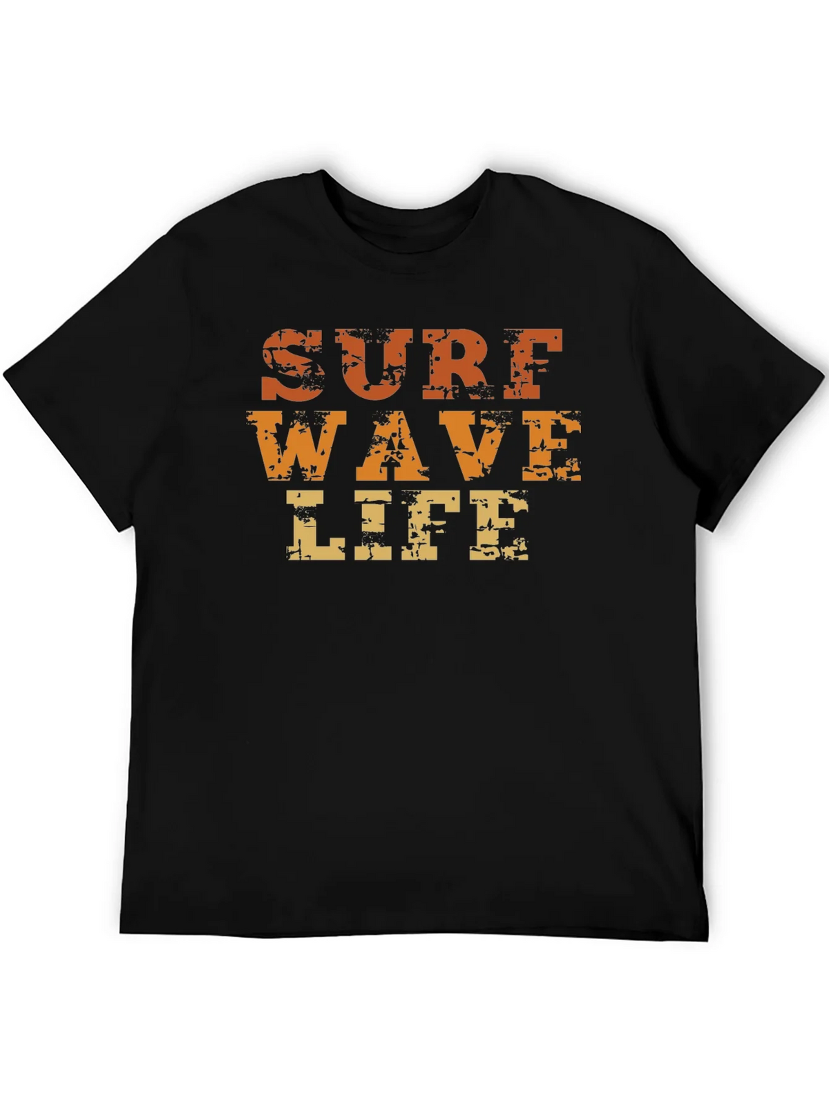Surf Wave Life Graphic Print Black T-Shirt product image 5