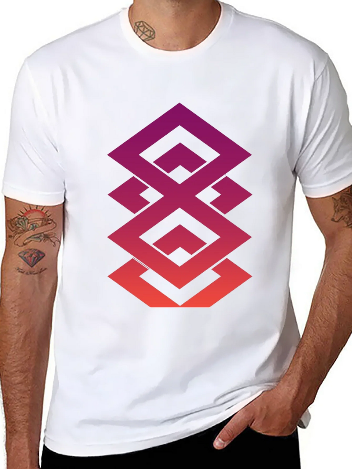 Geometric Gradient Tee - Modern Streetwear product image 7