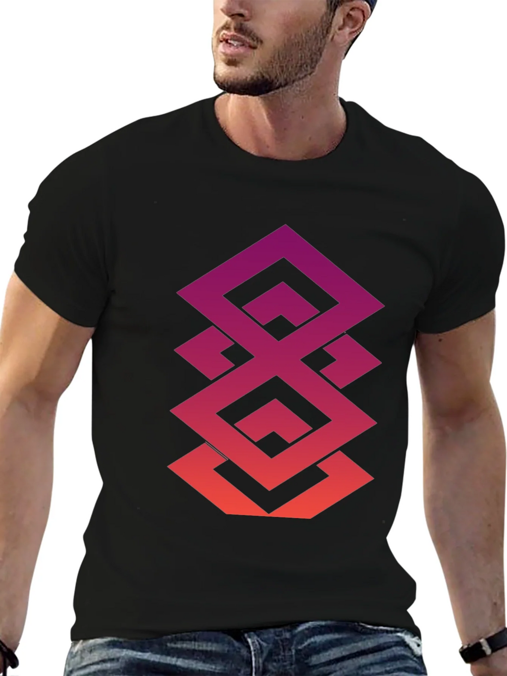 Geometric Gradient Tee - Modern Streetwear product image 6