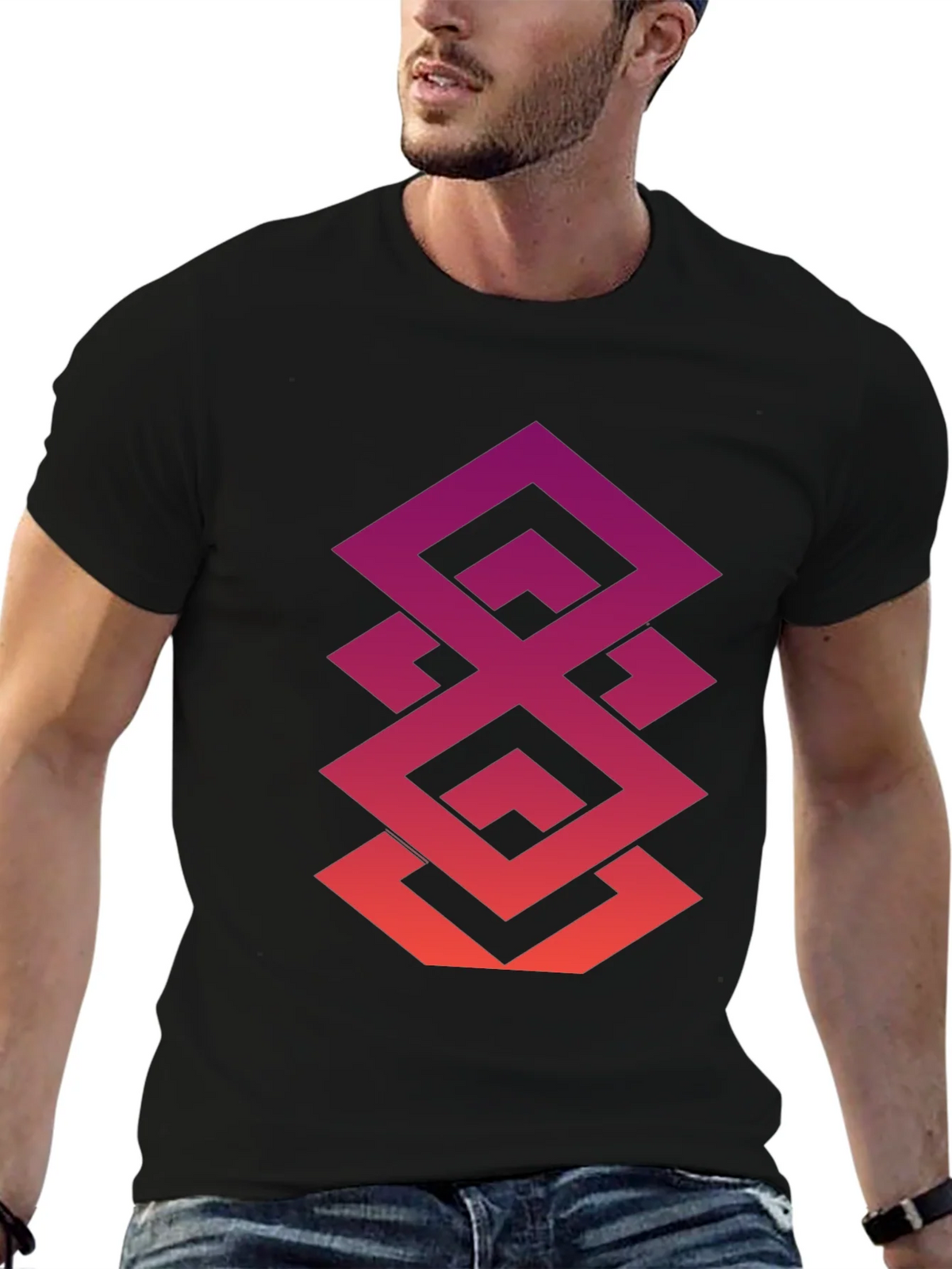 Geometric Gradient Tee - Modern Streetwear product image 6