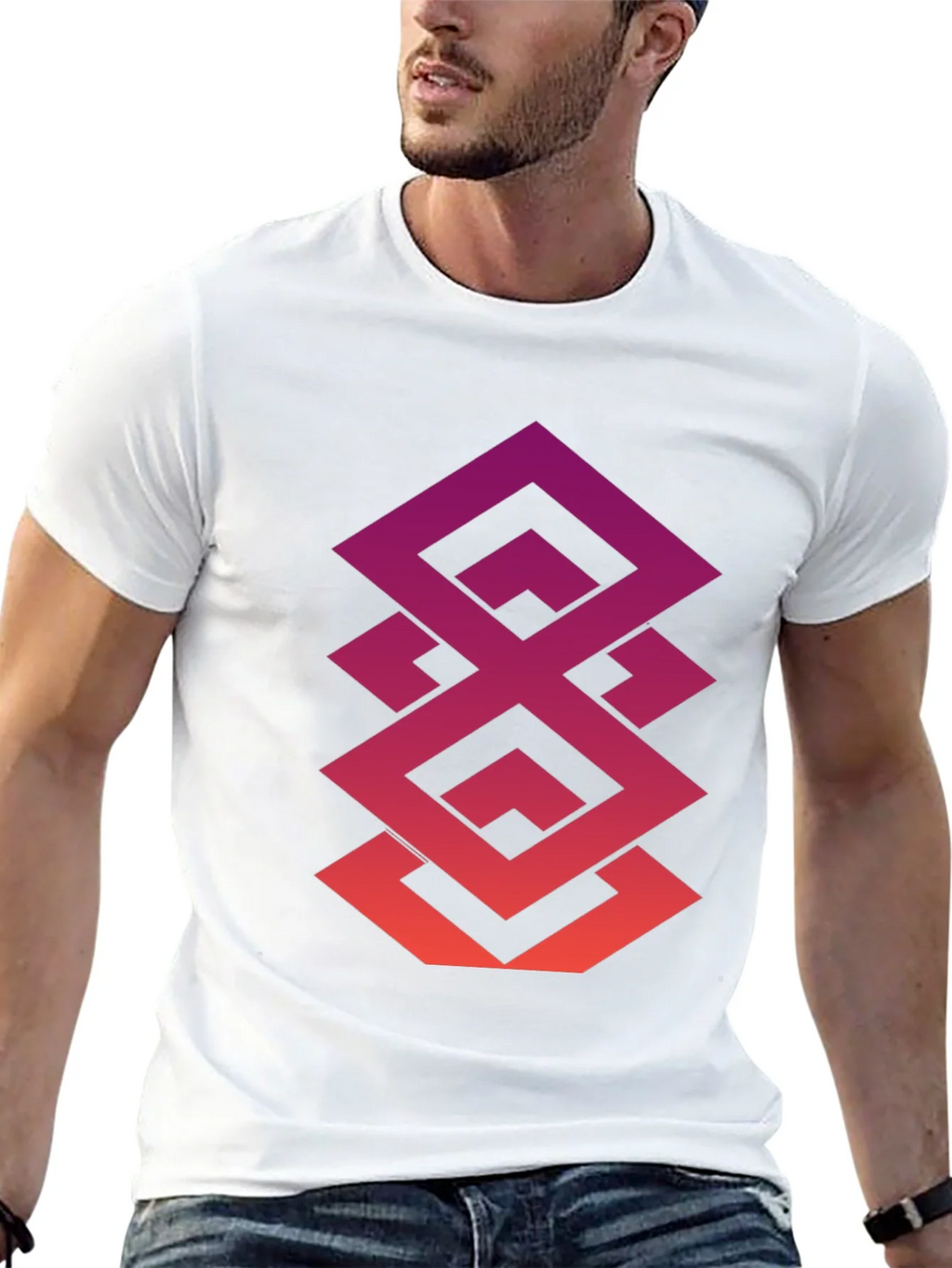 Geometric Gradient Tee - Modern Streetwear product image 12