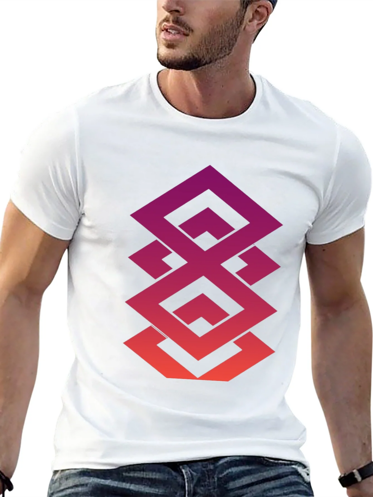 Geometric Gradient Tee - Modern Streetwear product image 12