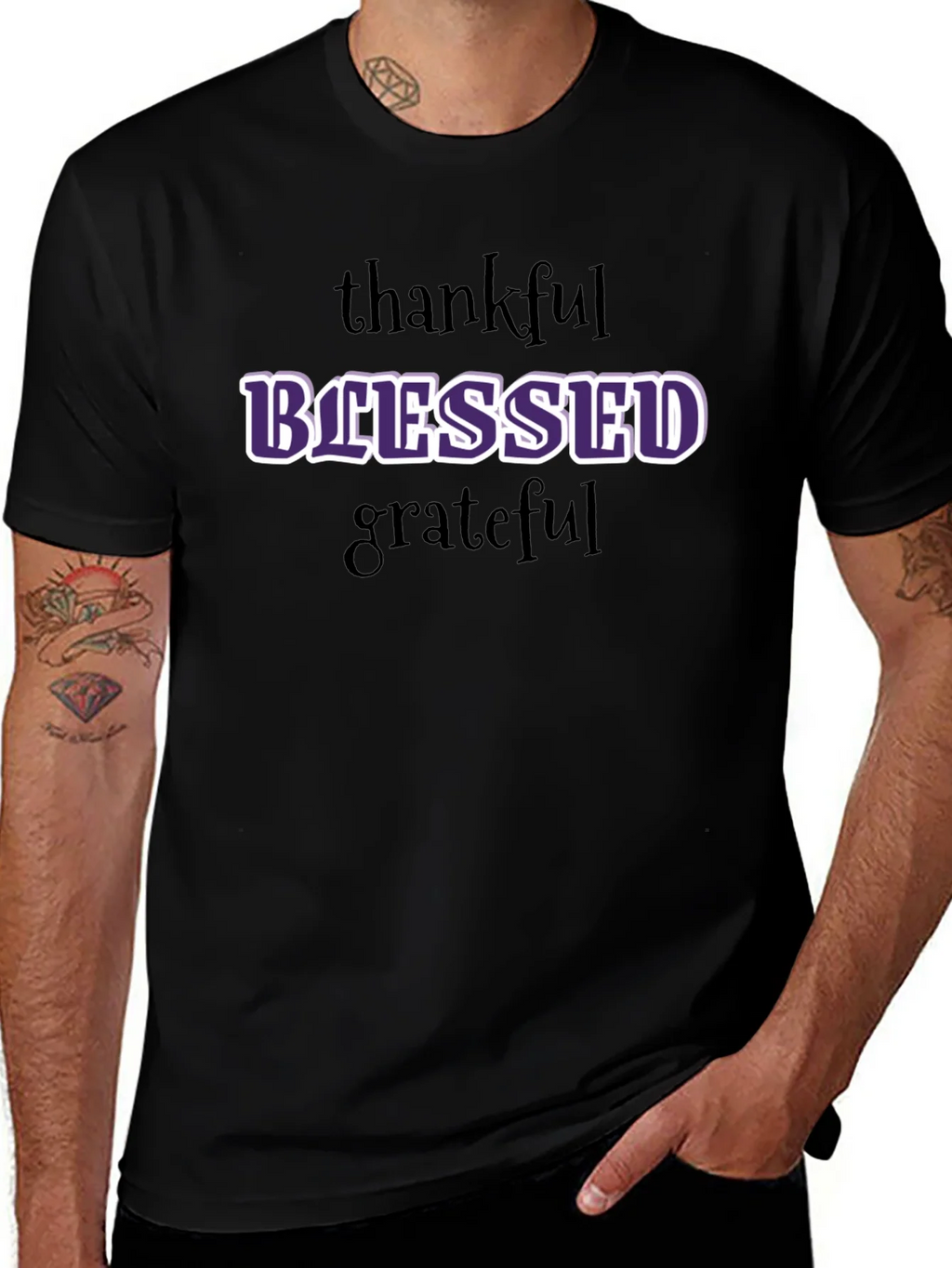 Blessed Graphic T-Shirt - Thankful Grateful Everyday Style product image 1