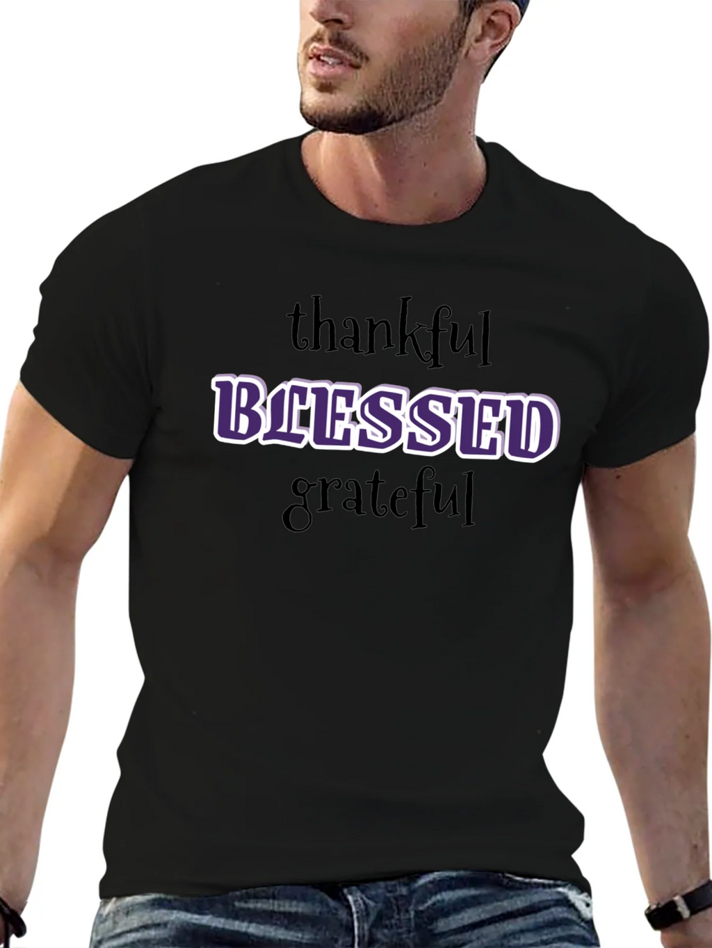 Blessed Graphic T-Shirt - Thankful Grateful Everyday Style product image 6