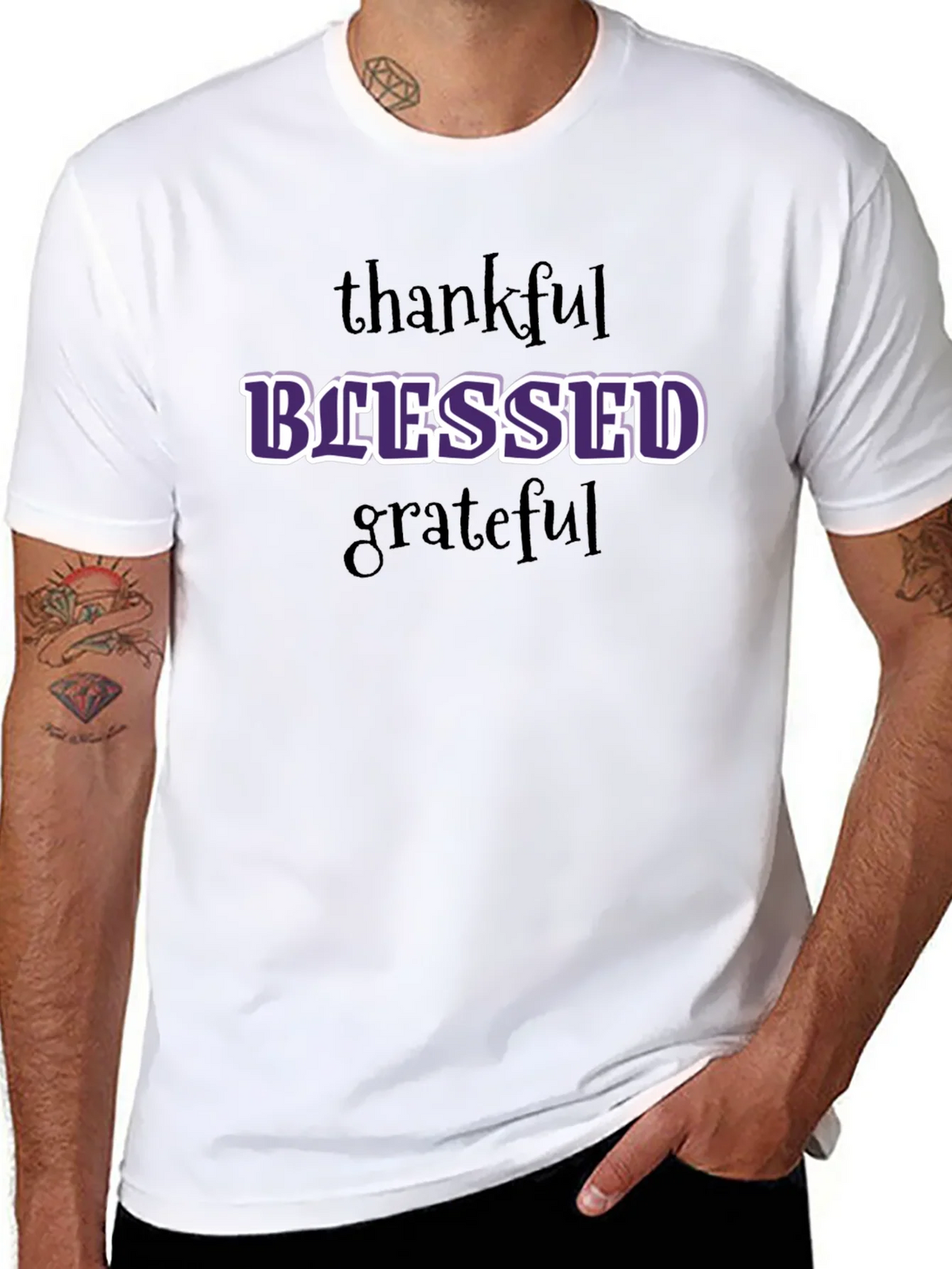 Blessed Graphic T-Shirt - Thankful Grateful Everyday Style product image 7