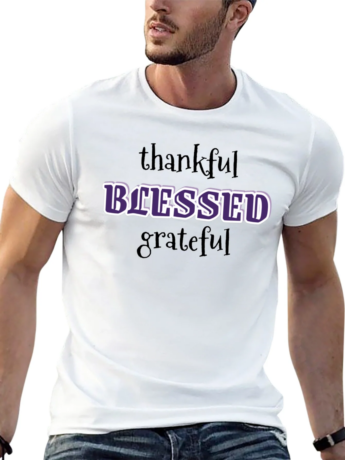 Blessed Graphic T-Shirt - Thankful Grateful Everyday Style product image 12