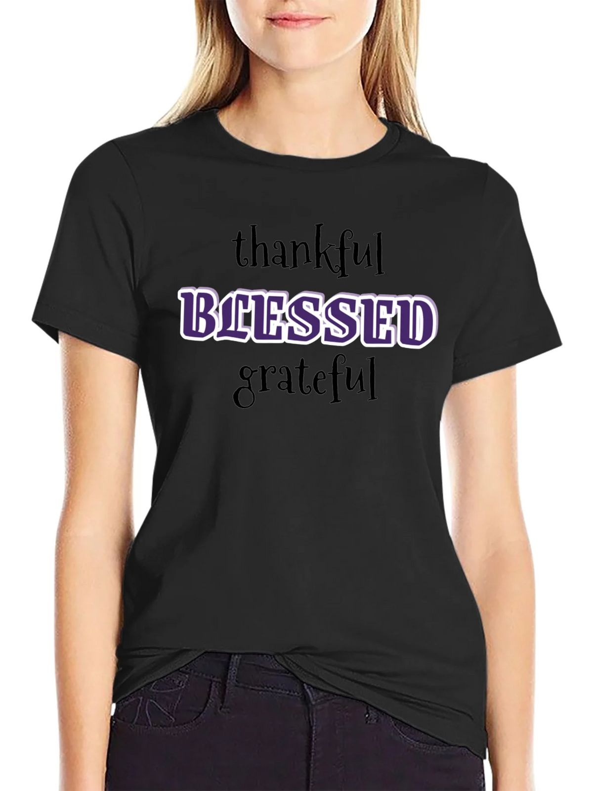 Blessed Graphic T-Shirt - Thankful Grateful Everyday Style product image 2