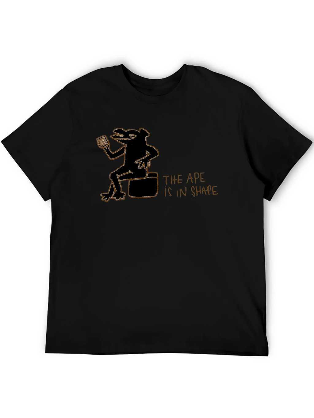 Ape in Shape Graphic Black T-Shirt product image 5