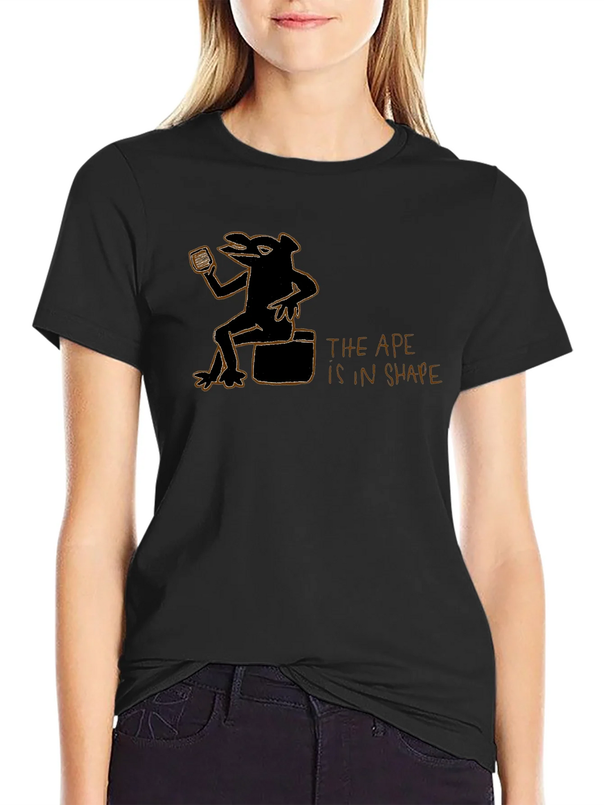 Ape in Shape Graphic Black T-Shirt product image 2