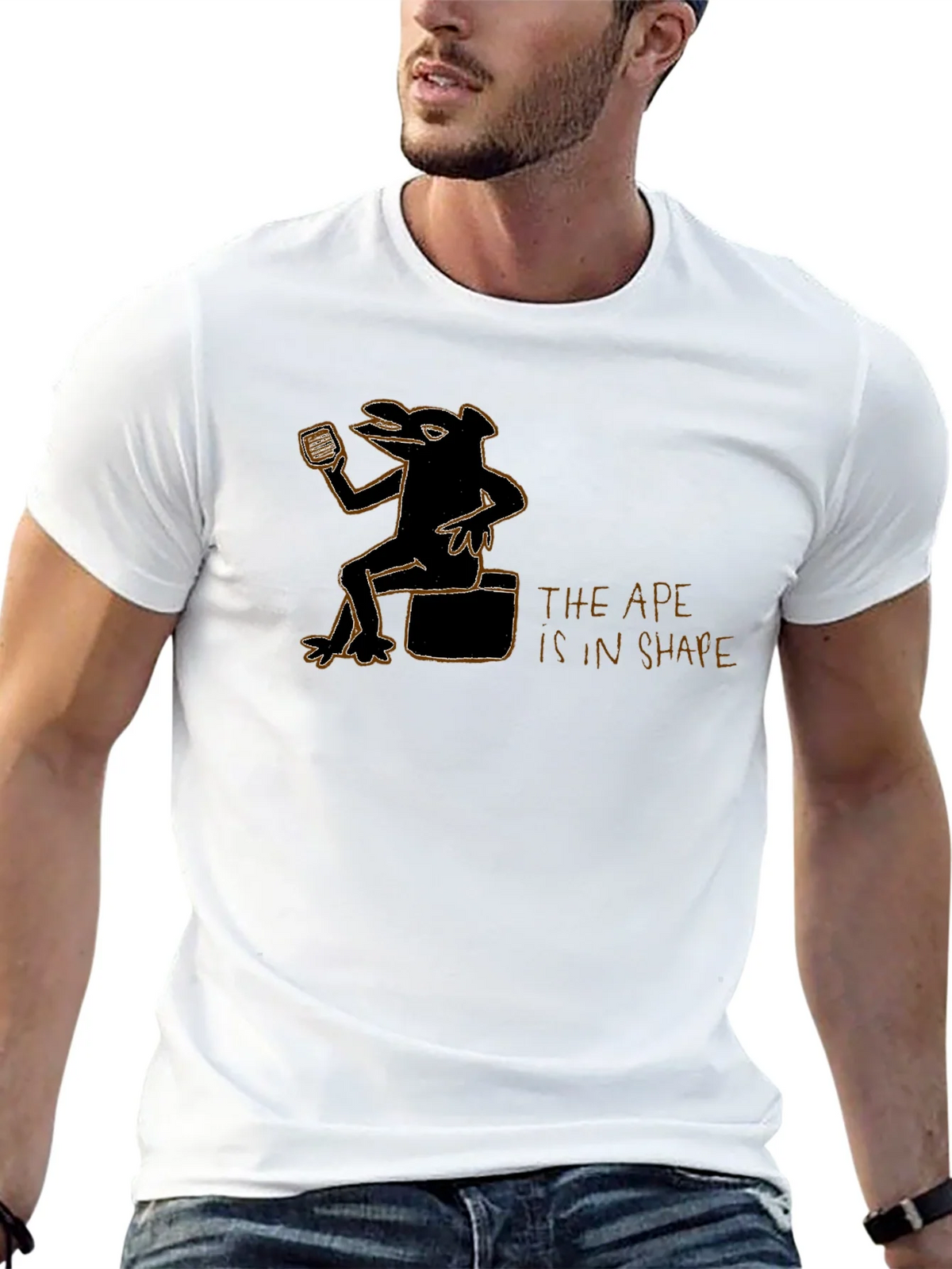 Ape in Shape Graphic Black T-Shirt product image 12