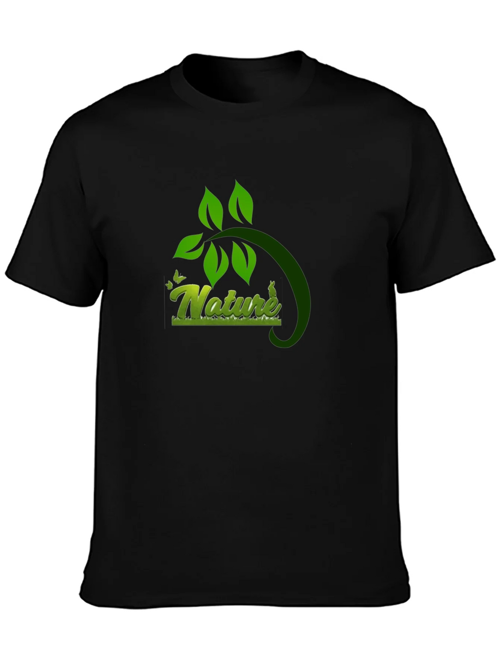 Nature Graphic Black T-Shirt - Eco Friendly Design product image 3