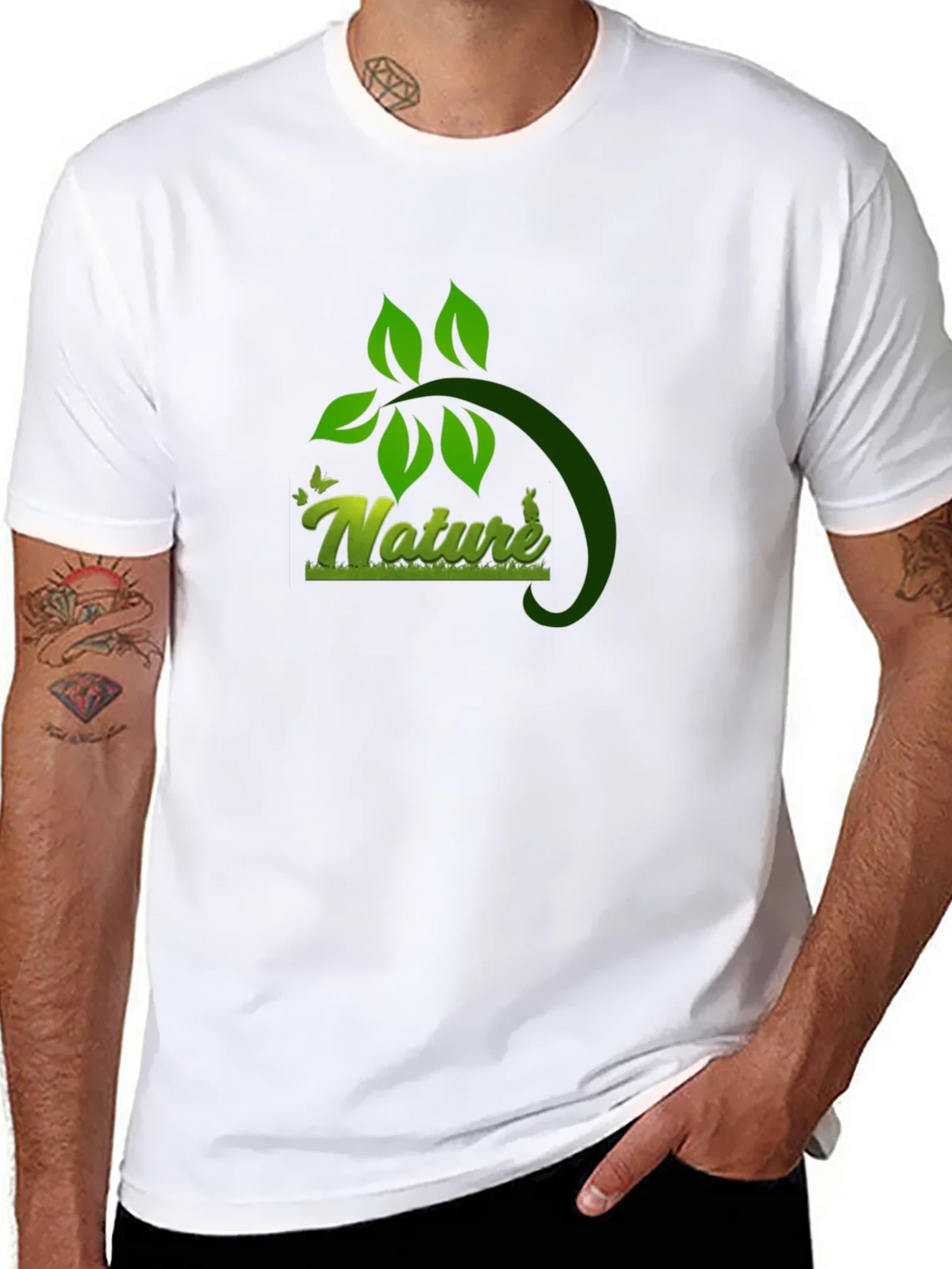 Nature Graphic Black T-Shirt - Eco Friendly Design product image 7