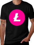 Litecoin Crypto T-Shirt - Pink & Black product image 1