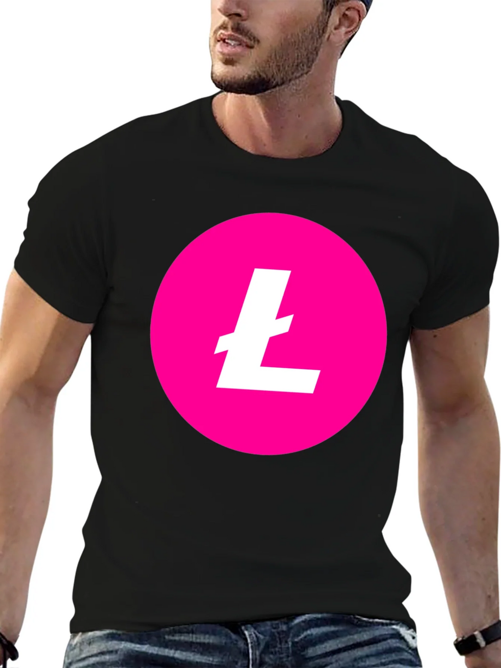 Litecoin Crypto T-Shirt - Pink & Black product image 6