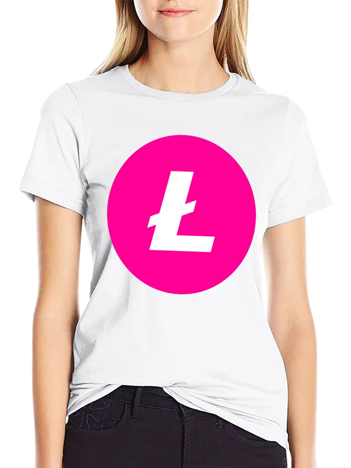 Litecoin Crypto T-Shirt - Pink & Black product image 8