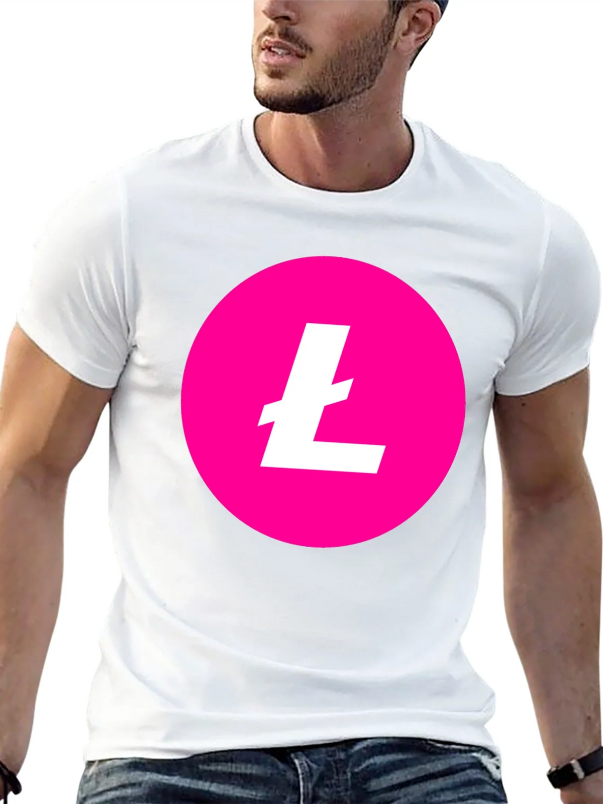 Litecoin Crypto T-Shirt - Pink & Black product image 12