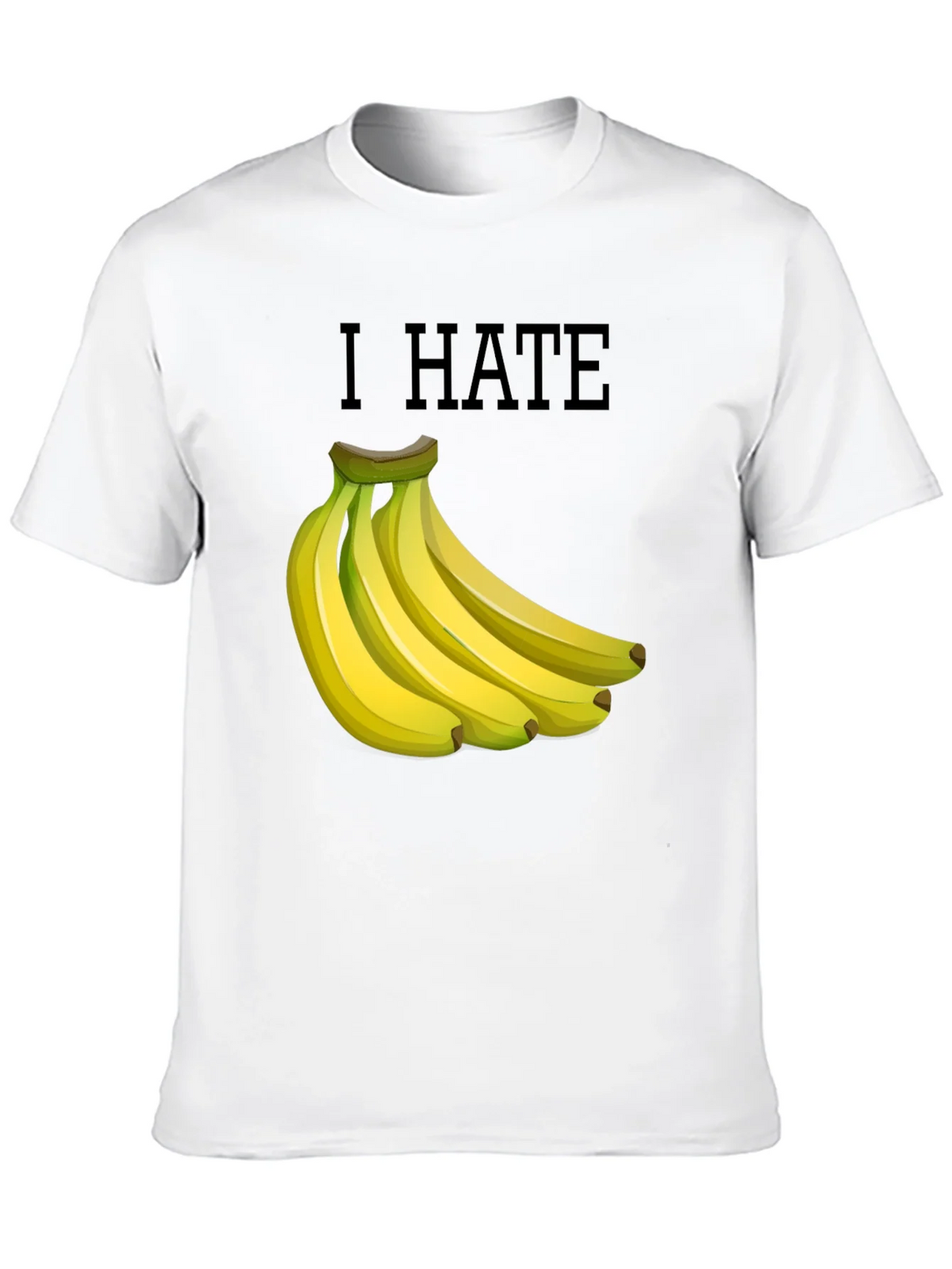 I Hate Bananas Funny Graphic T-Shirt - Black product image 9