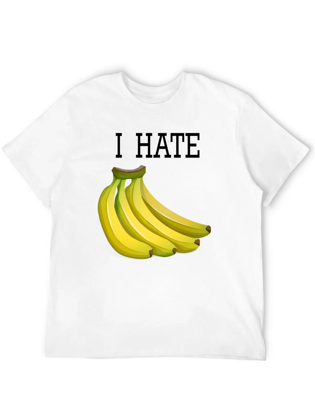 I Hate Bananas Funny Graphic T-Shirt - Black product image 11