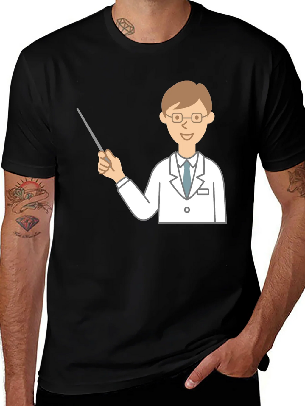 Doctor Graphic Tee - Unique Design Black T-Shirt product image 1