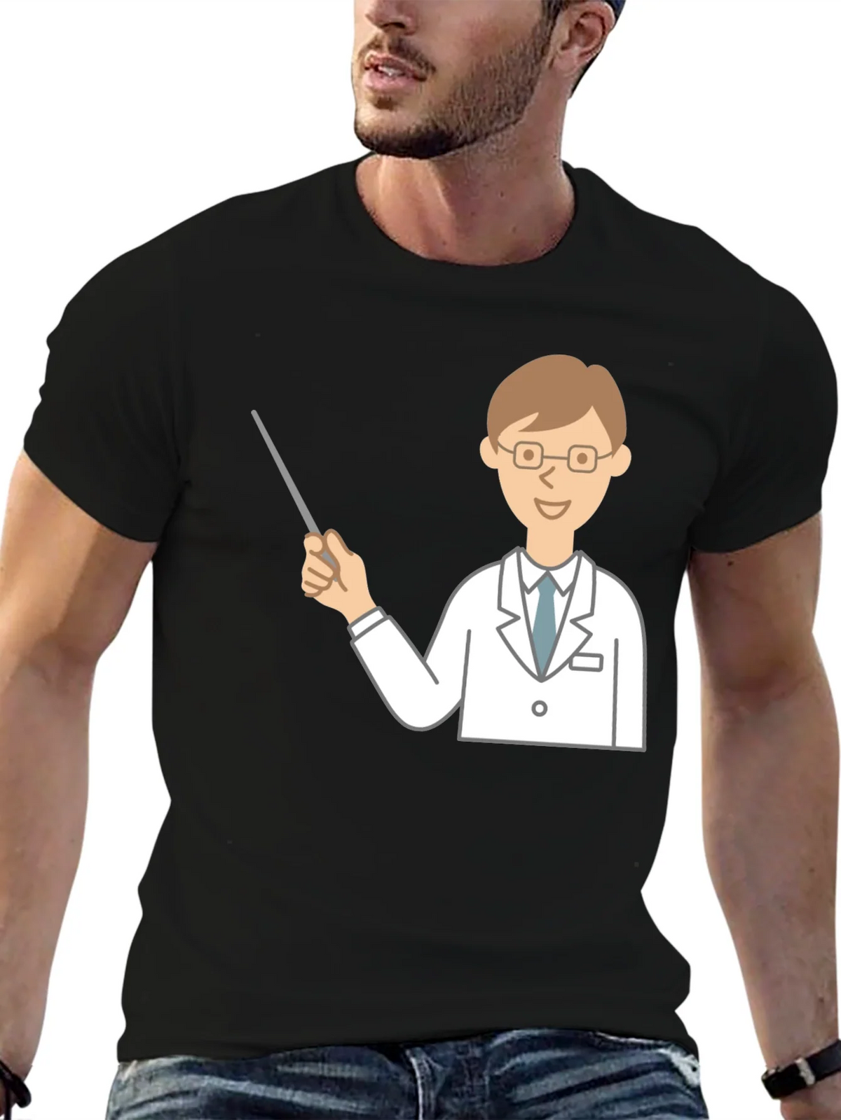 Doctor Graphic Tee - Unique Design Black T-Shirt product image 6