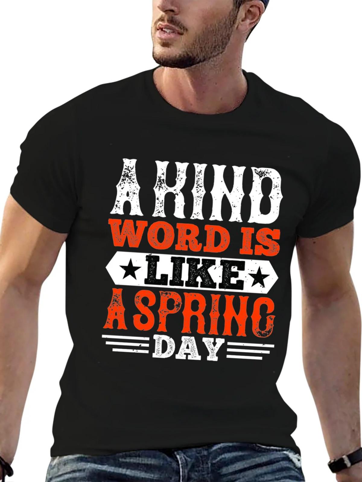 Kind Word Spring Day Graphic Tee - Mens Black T-Shirt product image 6