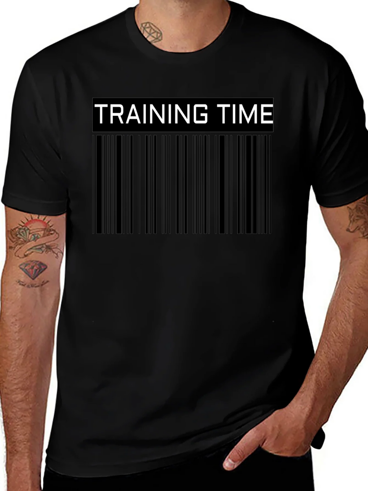 Training Time Barcode T-Shirt product image 1