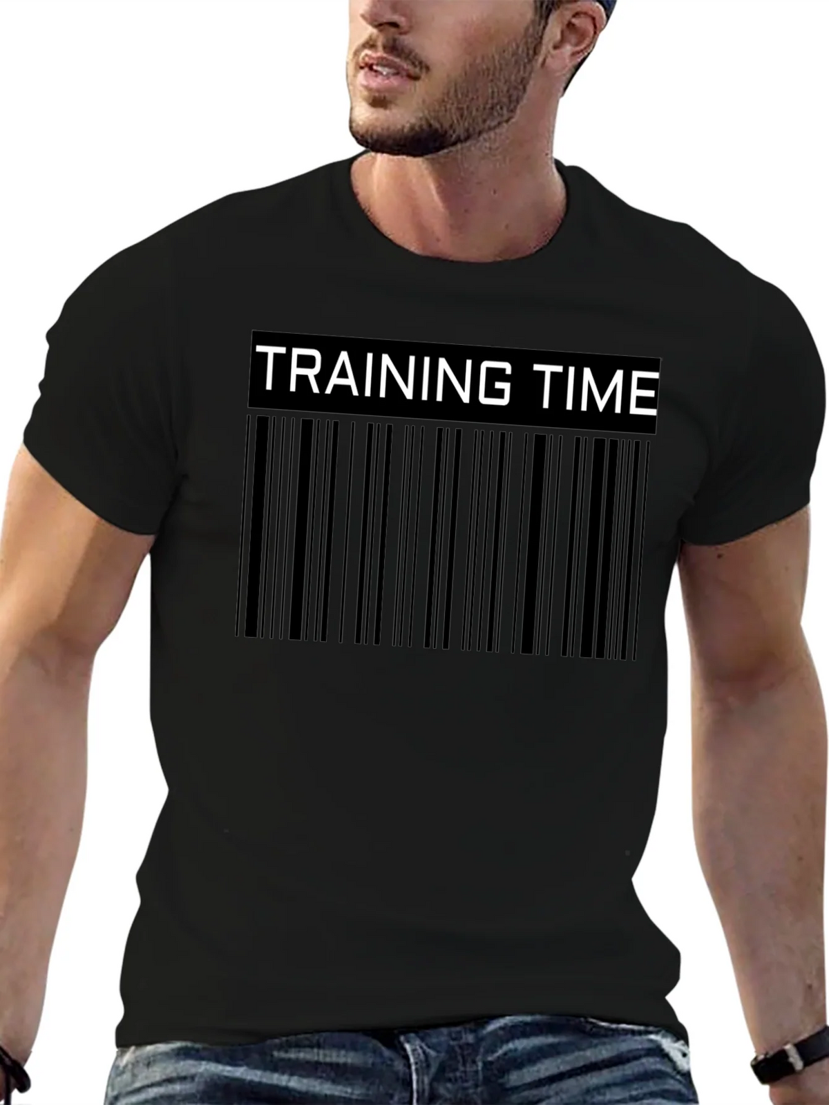 Training Time Barcode T-Shirt product image 6