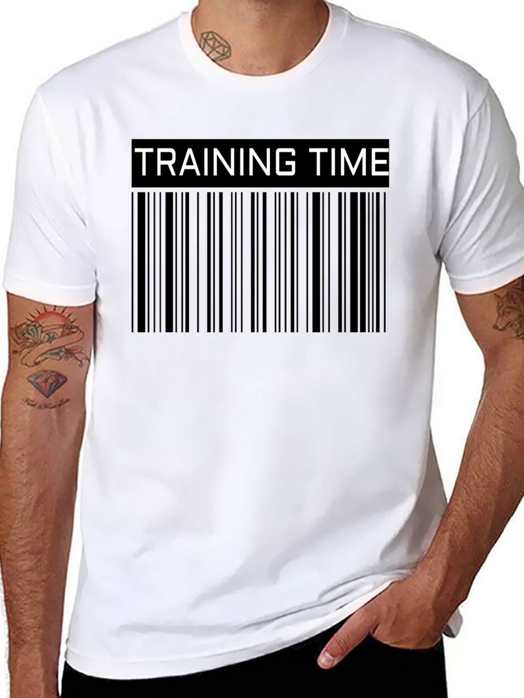 Training Time Barcode T-Shirt product image 7