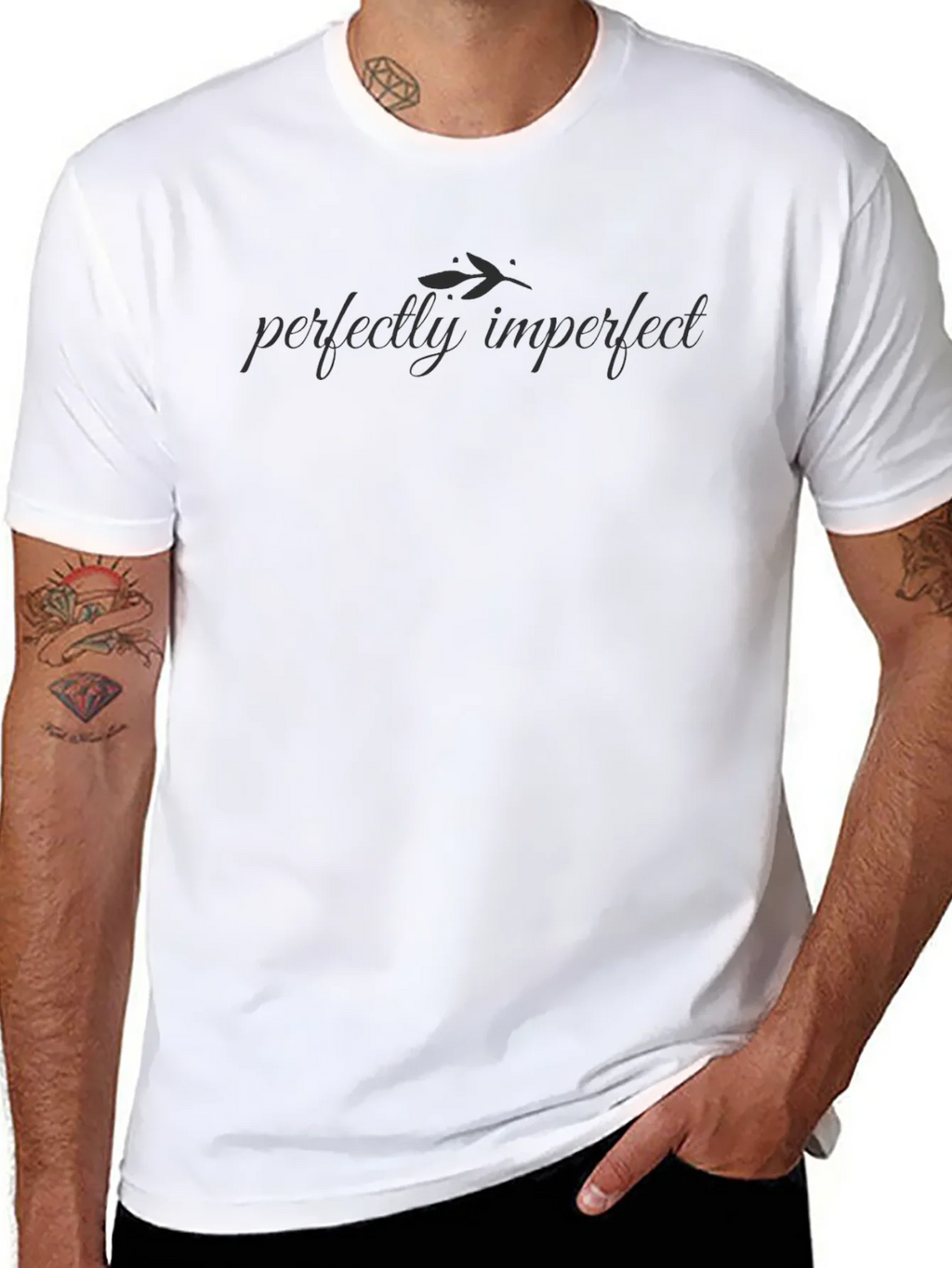 Perfectly Imperfect Black Graphic Tee product image 7
