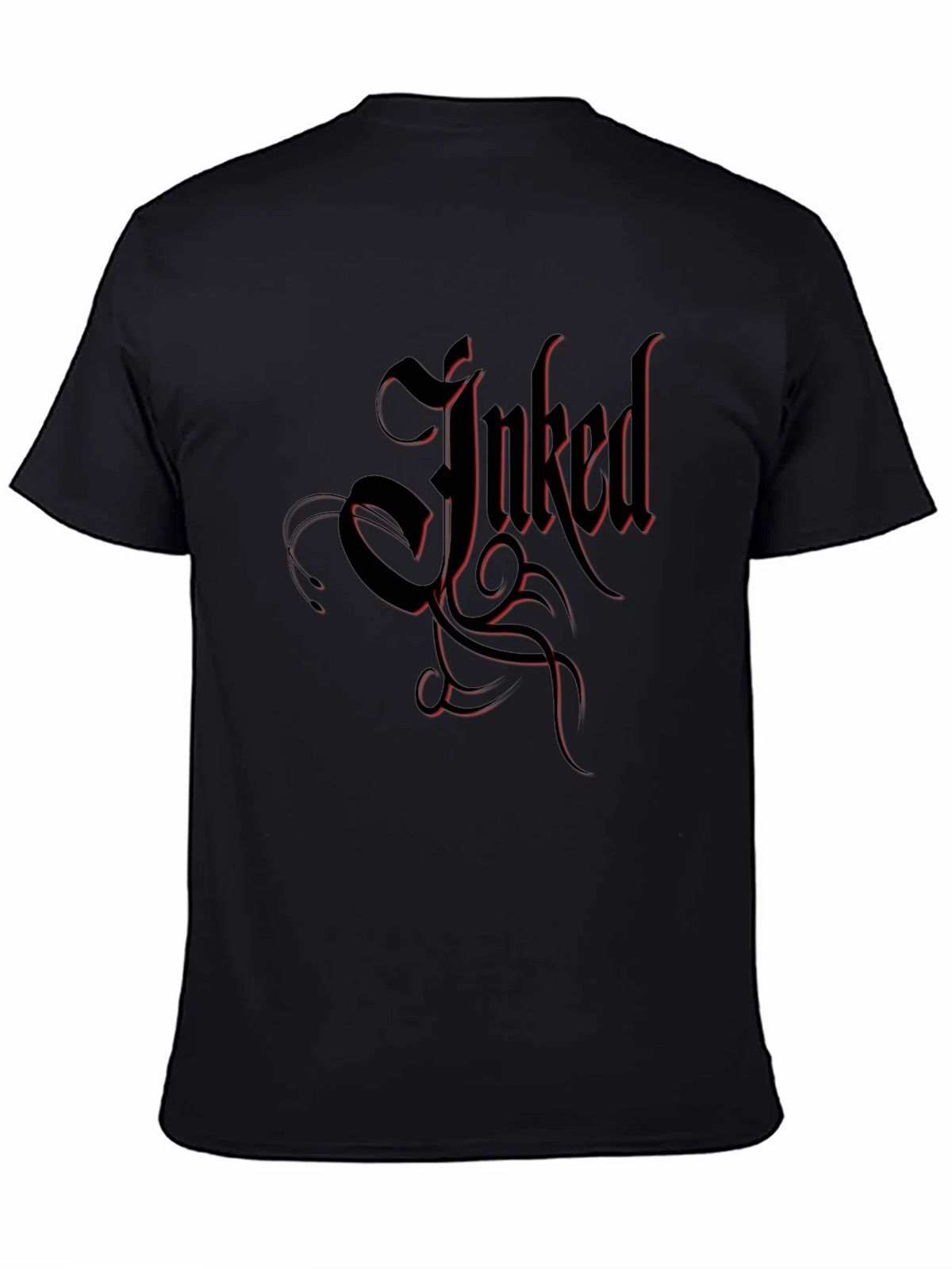 Inked Black T-Shirt Tattoo Design product image 4