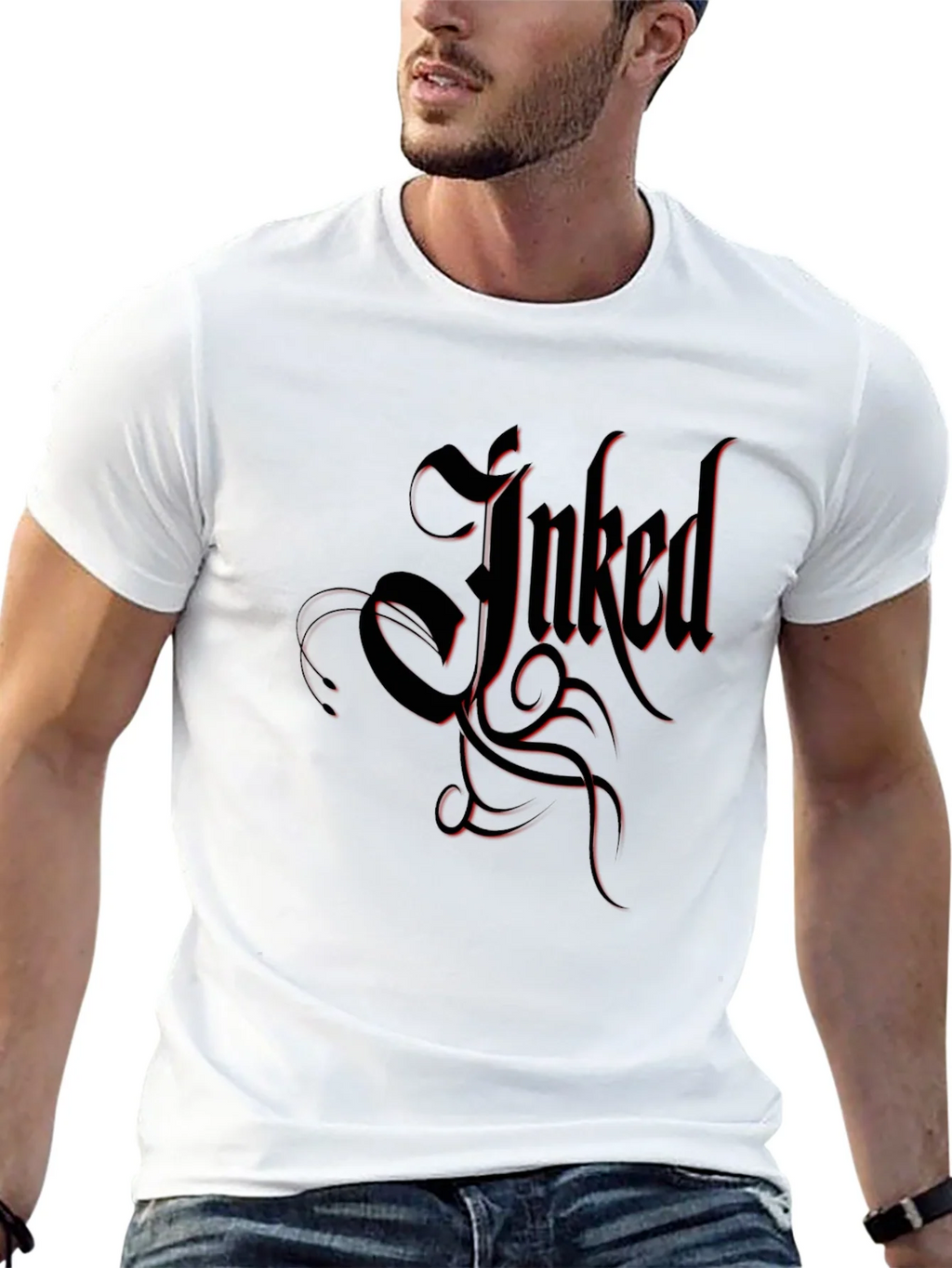 Inked Black T-Shirt Tattoo Design product image 12