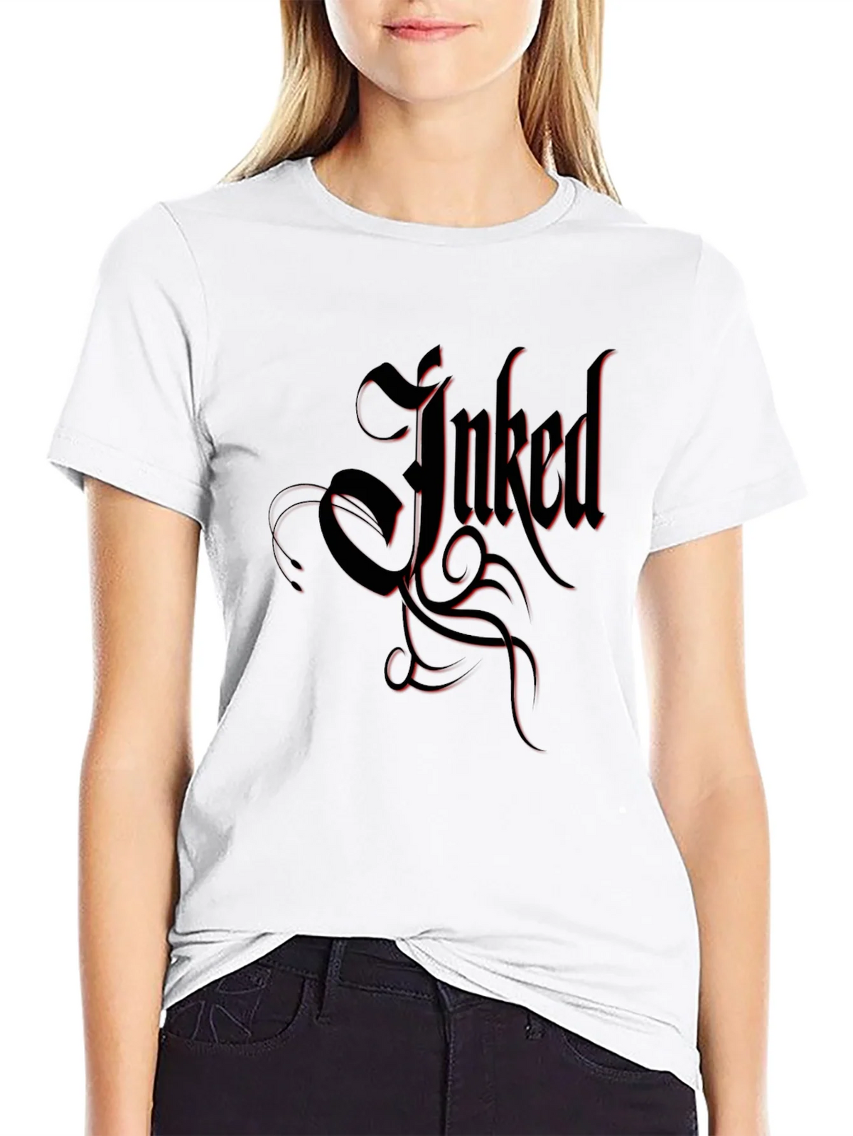 Inked Black T-Shirt Tattoo Design product image 8
