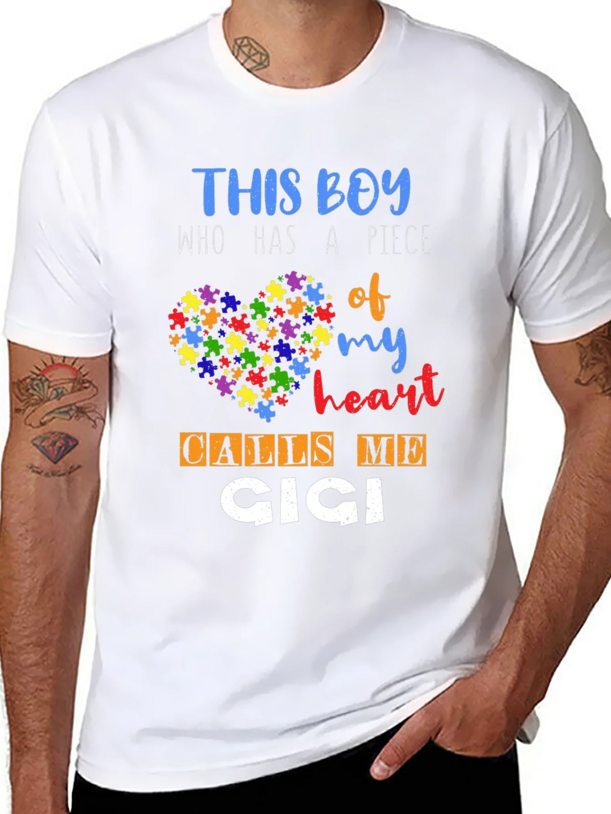 Autism Awareness This Boy Calls Me Cici T-Shirt product image 7