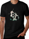 Abstract Skull Graphic Print Black T-Shirt product image 1