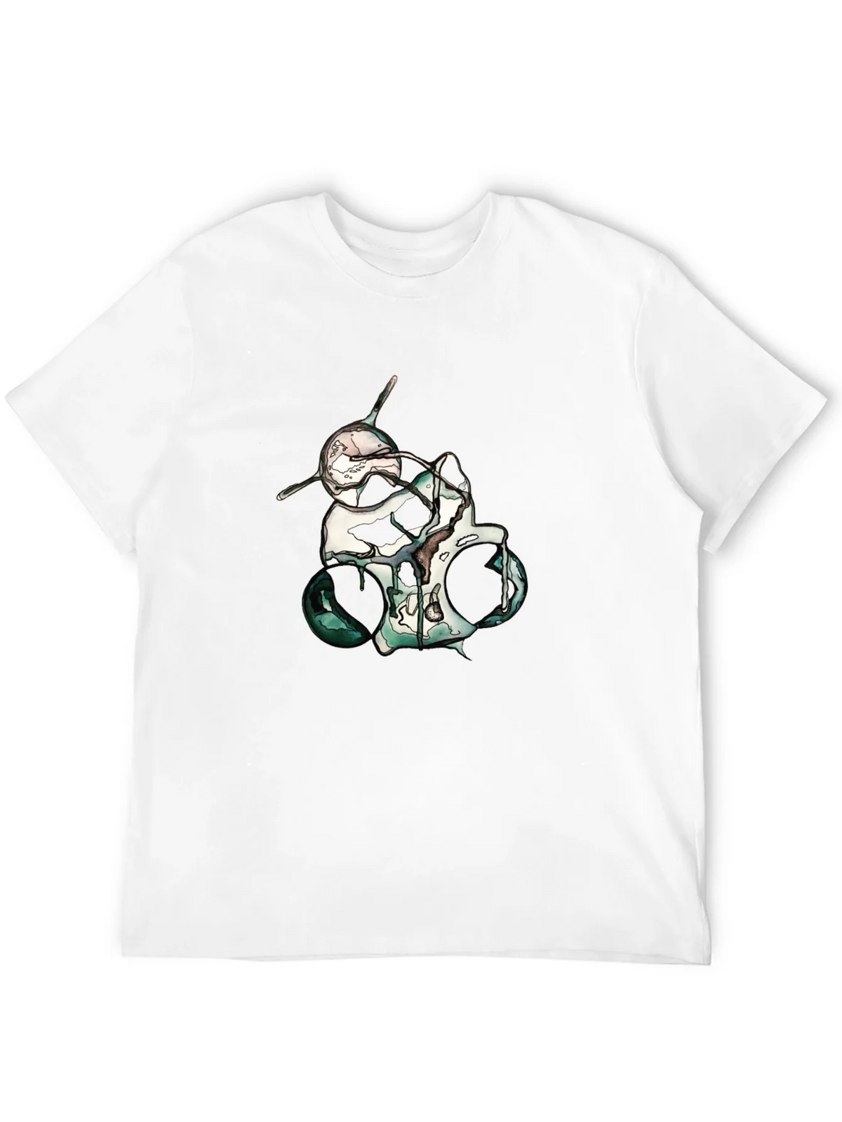 Abstract Skull Graphic Print Black T-Shirt product image 11