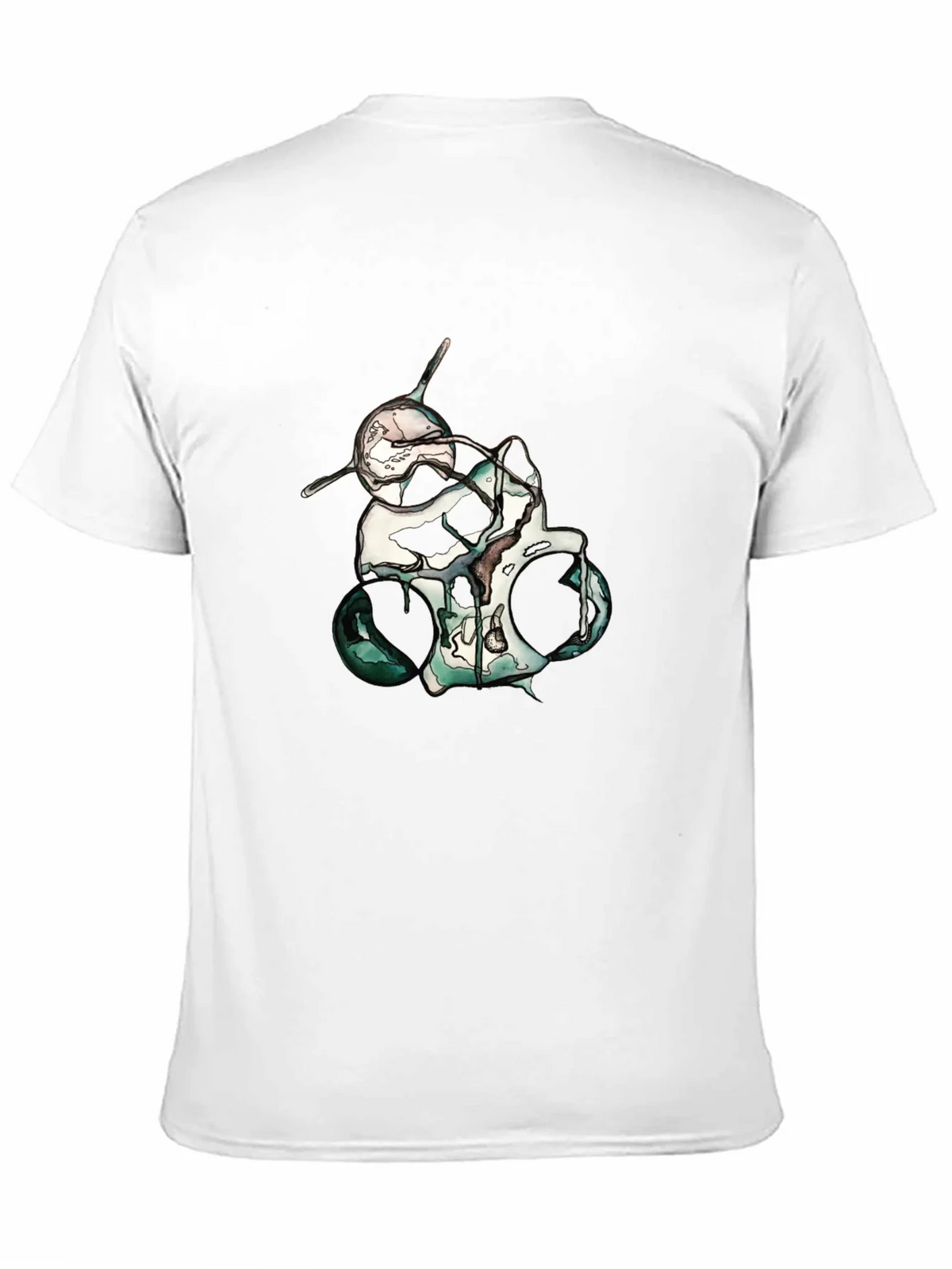 Abstract Skull Graphic Print Black T-Shirt product image 10