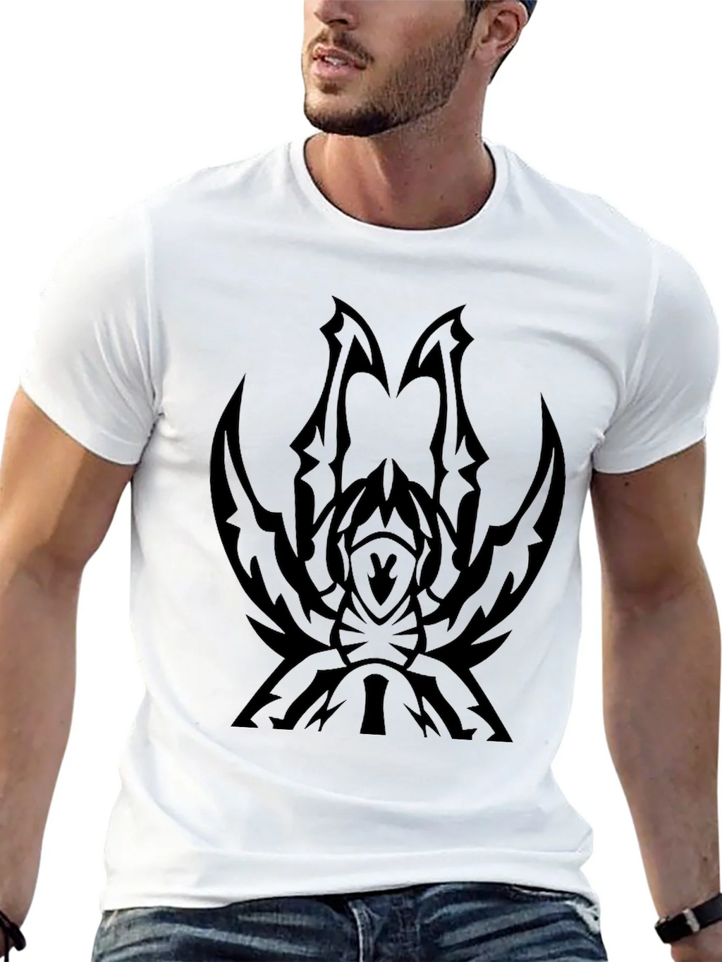 Tribal Spider Graphic Black T-Shirt product image 12