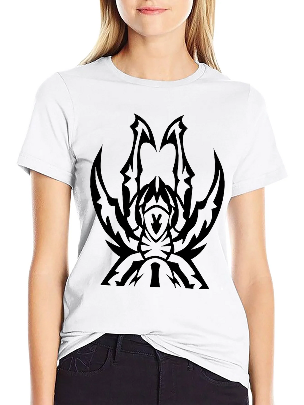 Tribal Spider Graphic Black T-Shirt product image 8