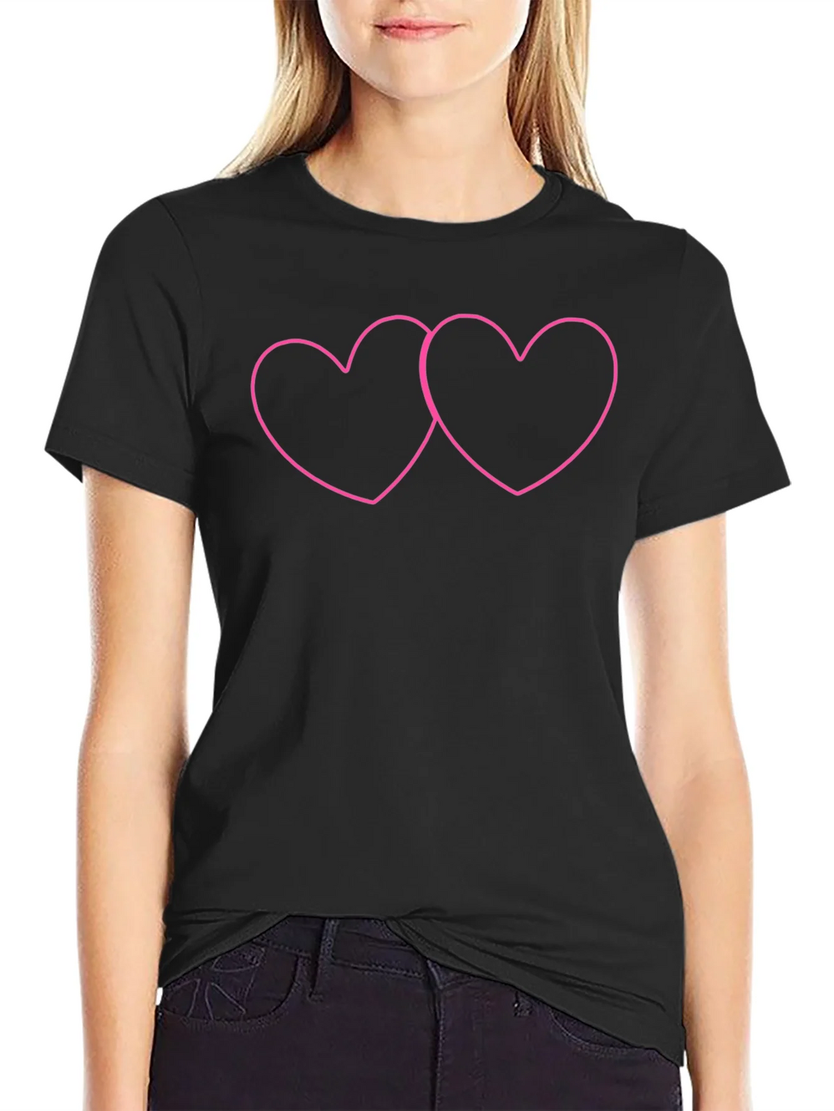 Linked Hearts Graphic Tee - Black product image 2