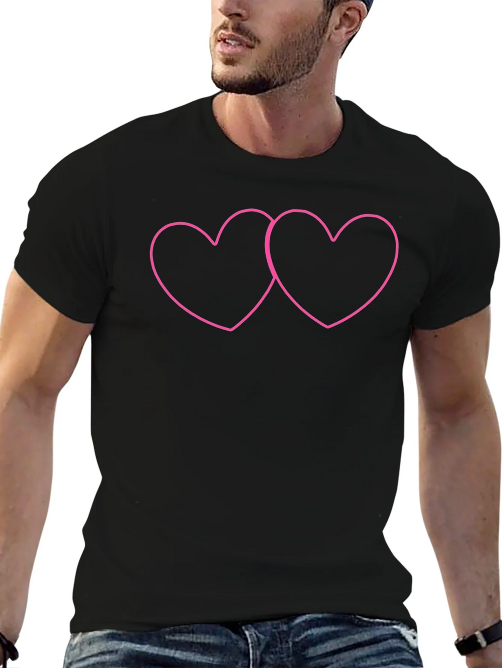 Linked Hearts Graphic Tee - Black product image 6