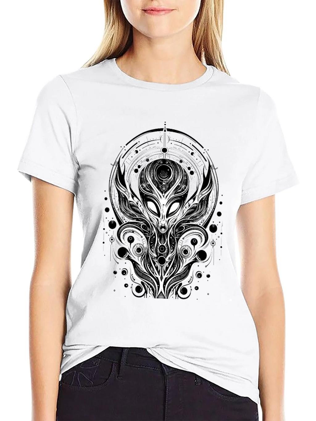Alien Graphic Tee - Unique Design Black T-Shirt product image 8