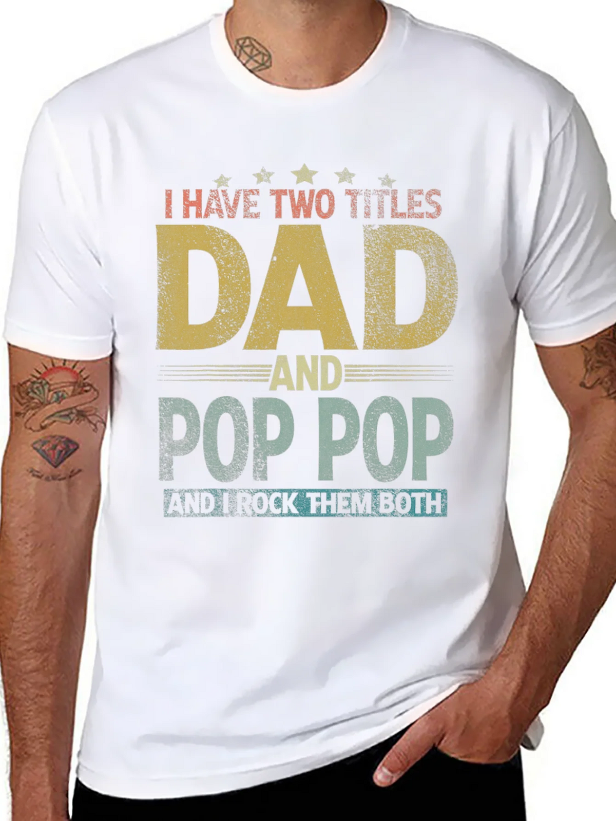 Dad & Pop T-Shirt - I Rock Them Both product image 7