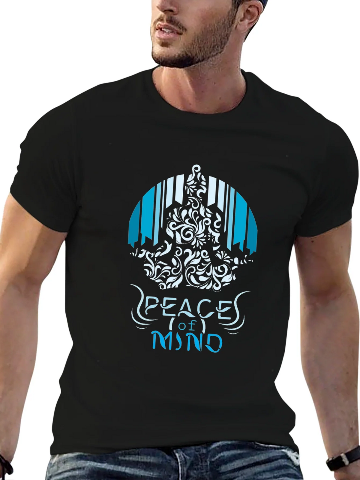 Peace of Mind Graphic T-Shirt - Mens Black Tee product image 6