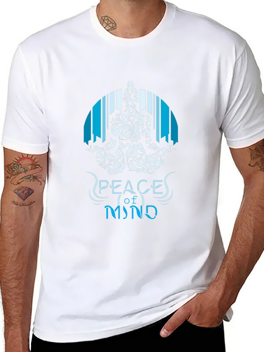 Peace of Mind Graphic T-Shirt - Mens Black Tee product image 7